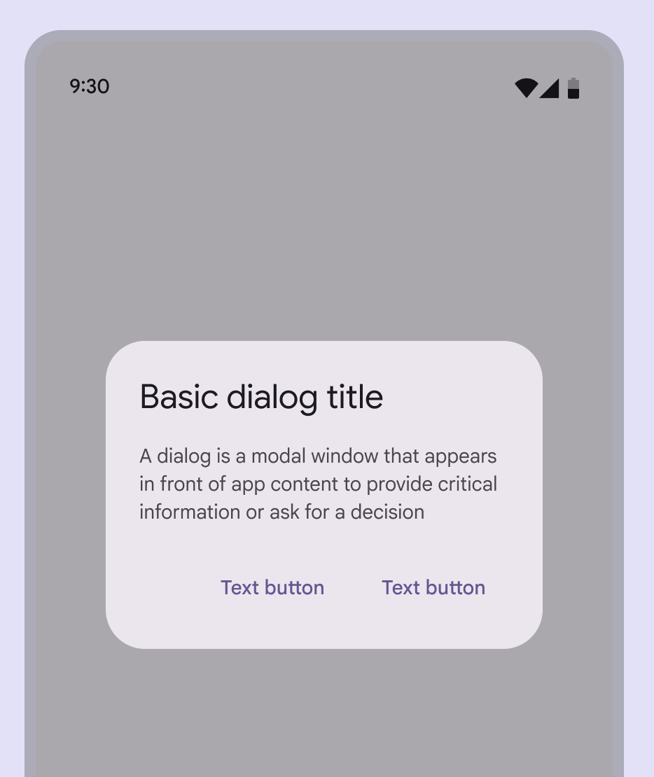 Alert dialog